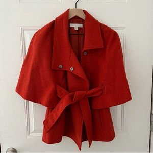 New York & Company Orange Cape Jacket